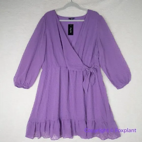 New! City Chic Wild Dobby Dress  lilac purple,  women plus‎ size 18 - Picture 3 of 16